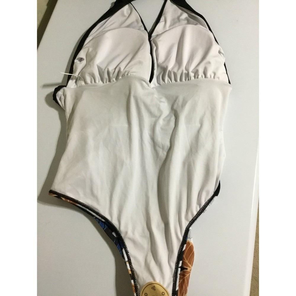NWT Beachsissi Swimsuit Ruched Halter Strap One Piece Size Medium - Picture 10 of 11